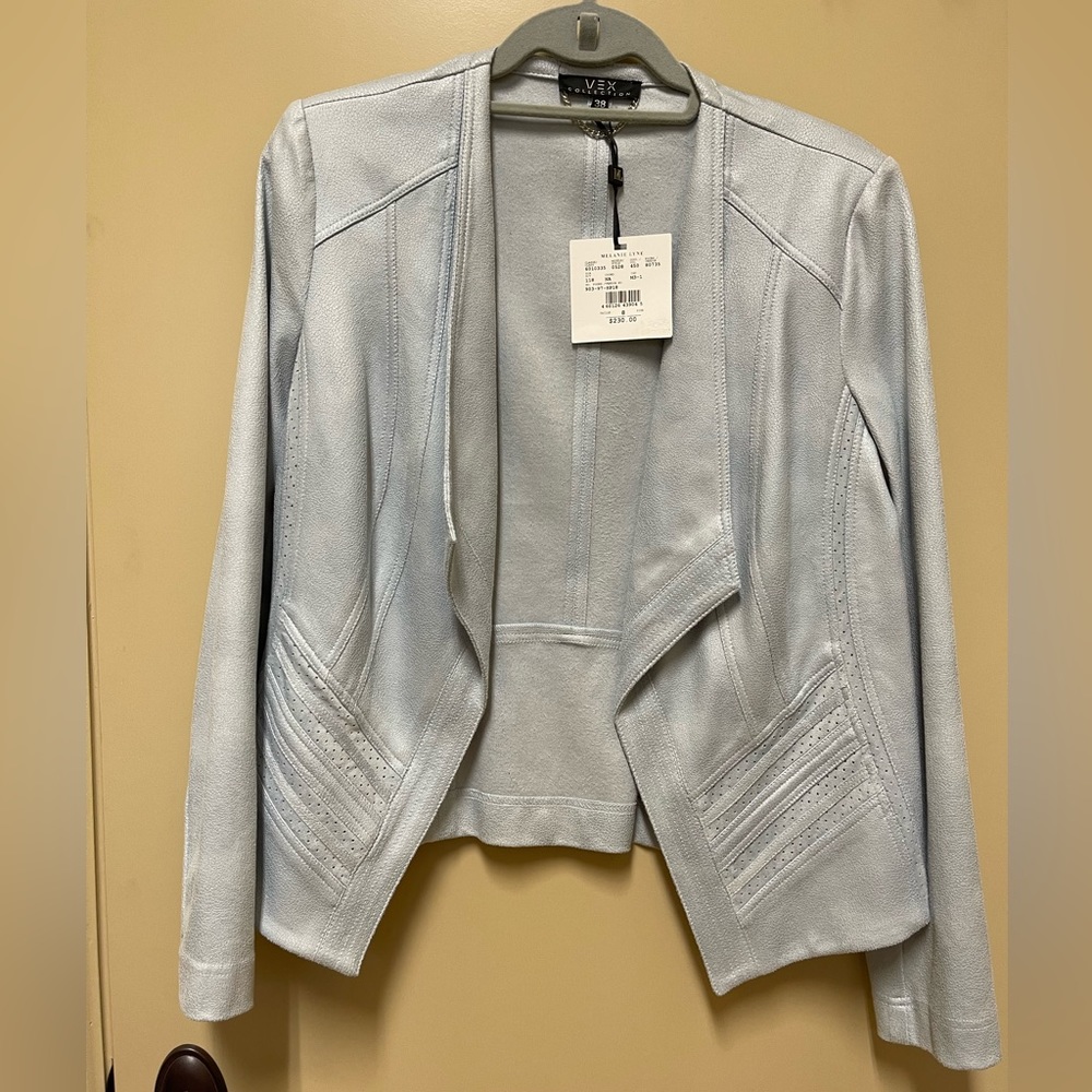 Vex Light Blue Open Blazer size 8, NWT